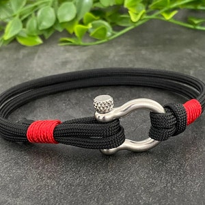 Paracord Bracelet - Shackle Bracelet - Minimalist Bracelet - Sea Bracelet - Nautical Bracelet - Men&#39;s Bracelet - Women&#39;s Bracelet
