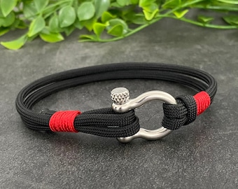 Paracord Bracelet - Shackle Bracelet - Minimalist Bracelet - Sea Bracelet - Nautical Bracelet - Men&#39;s Bracelet - Women&#39;s Bracelet