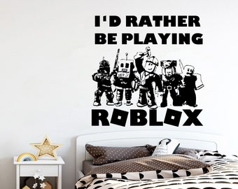 Roblox Wall Decal Etsy - details about roblox 2 a4 custom glossy stickers wall sticker decor decals laptop car vinyl