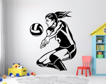 Male Volleyball Players Sports 3D Wall Art Sticker Mural Decal Poster GD8