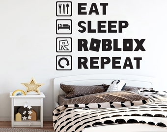 Roblox Wall Decal Etsy - bedroom roblox character wallpaper