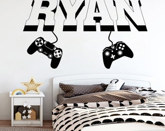 Wall Art Game wall decal Game Room Vinyl Decal Vinyl Lettering Nursery Sticker Child Bedroom FN219 Kids Room Personalized Name