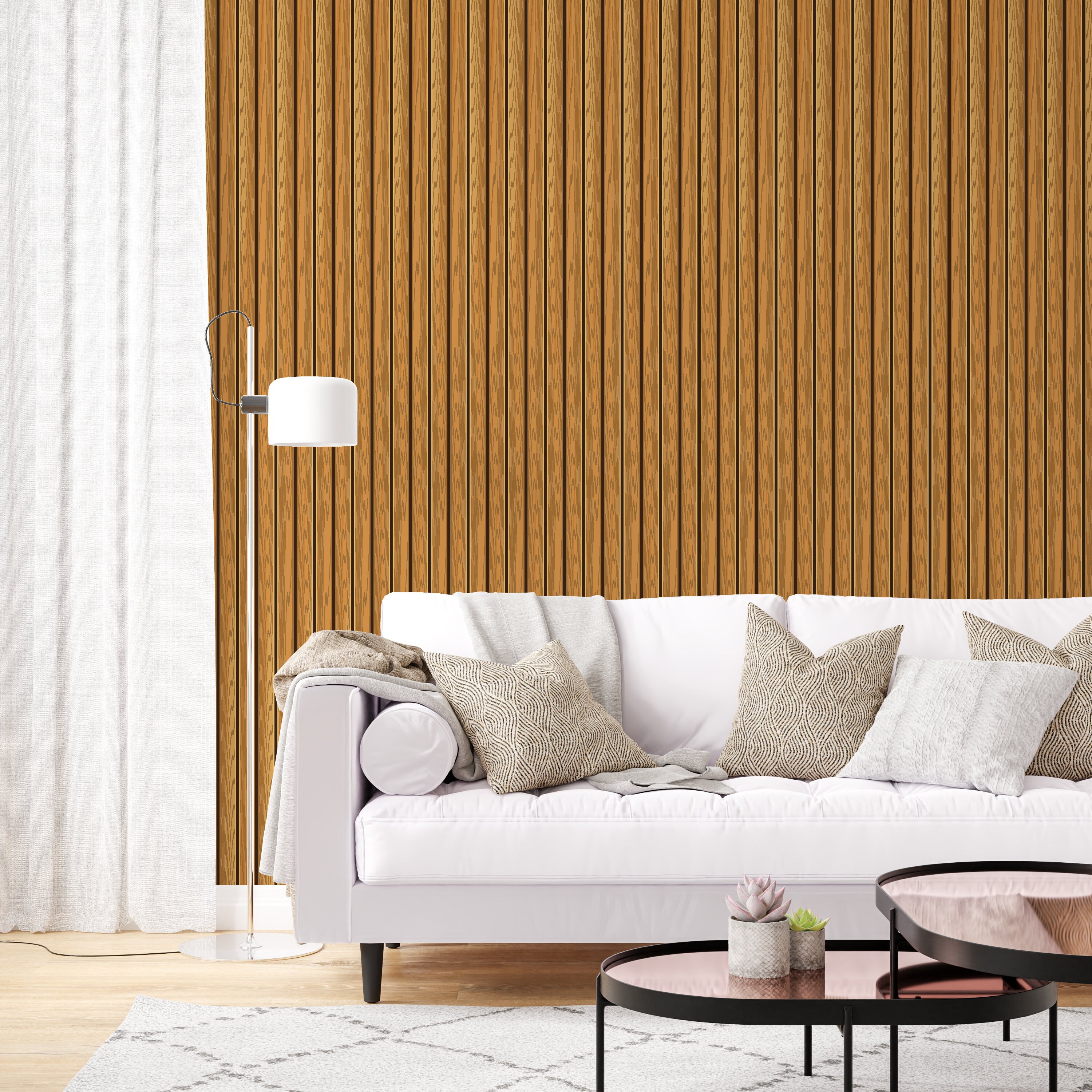 Tablones de pared, paneles de madera real de acento rústico para decoración  de paredes interiores, fácil instalación (12 hojas/14.50 pies