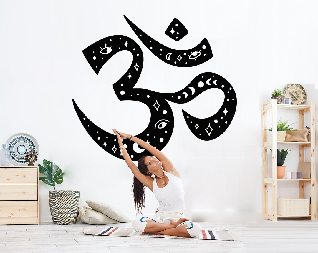 Yoga Wall Stickers Wall Decor Yoga Meditation Decal Art Etsy