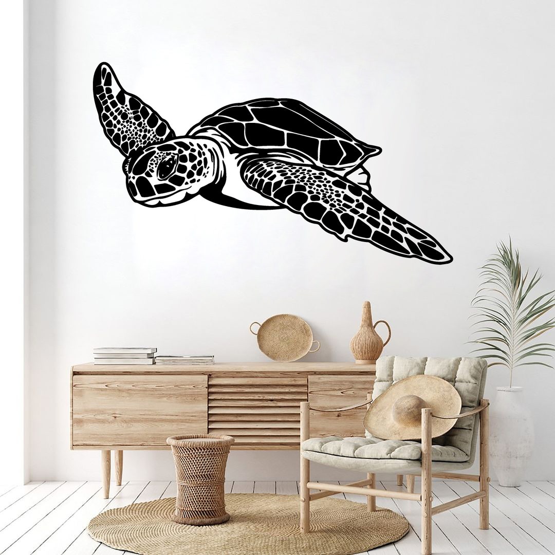Turtle Wall Decor, Sea Turtle Wall Decals, Sea Turtle Wall Art, Sea