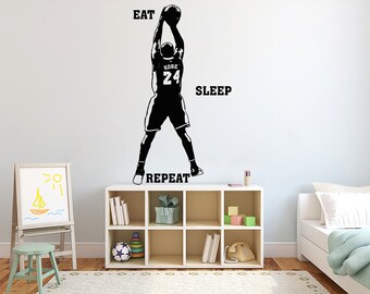 Basketball Wall Decal Custom Personalized Gift Sport Vinyl Boys Basket Wall Art Hoop Basketball Wall Stickers Kids Room Decor 2797ER