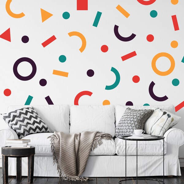 Geometric Wall Decal Etsy