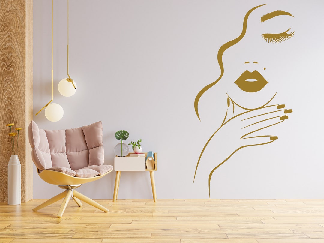 Women Wall Decal Beauty Salon Wall Art Girl Nail Salon Art Etsy
