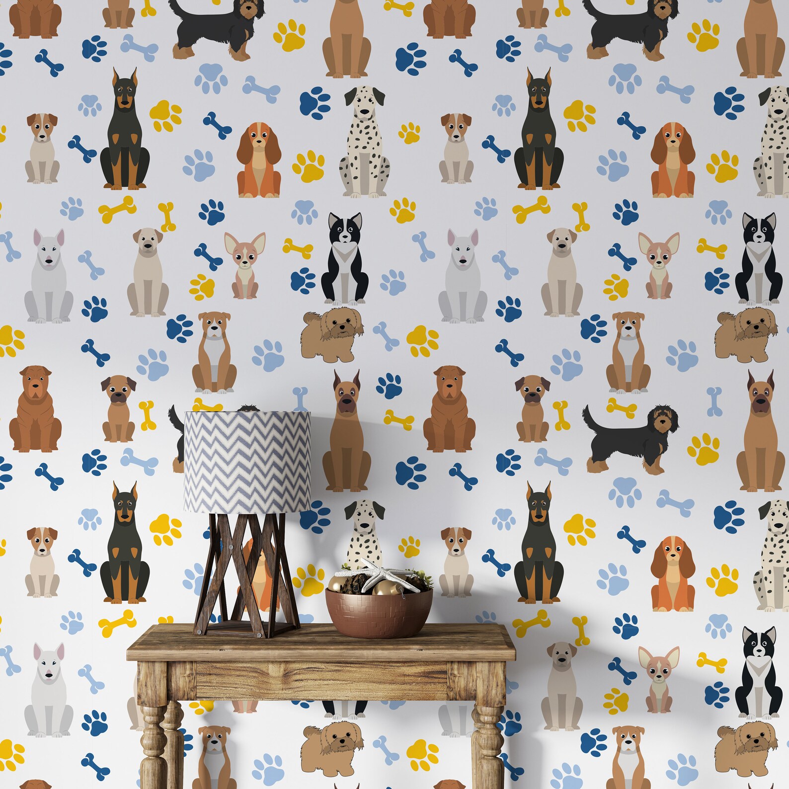 Dogs Wallpaper Dogs Peel and Stick Wallpaper Dog Wallpaper Pet - Etsy