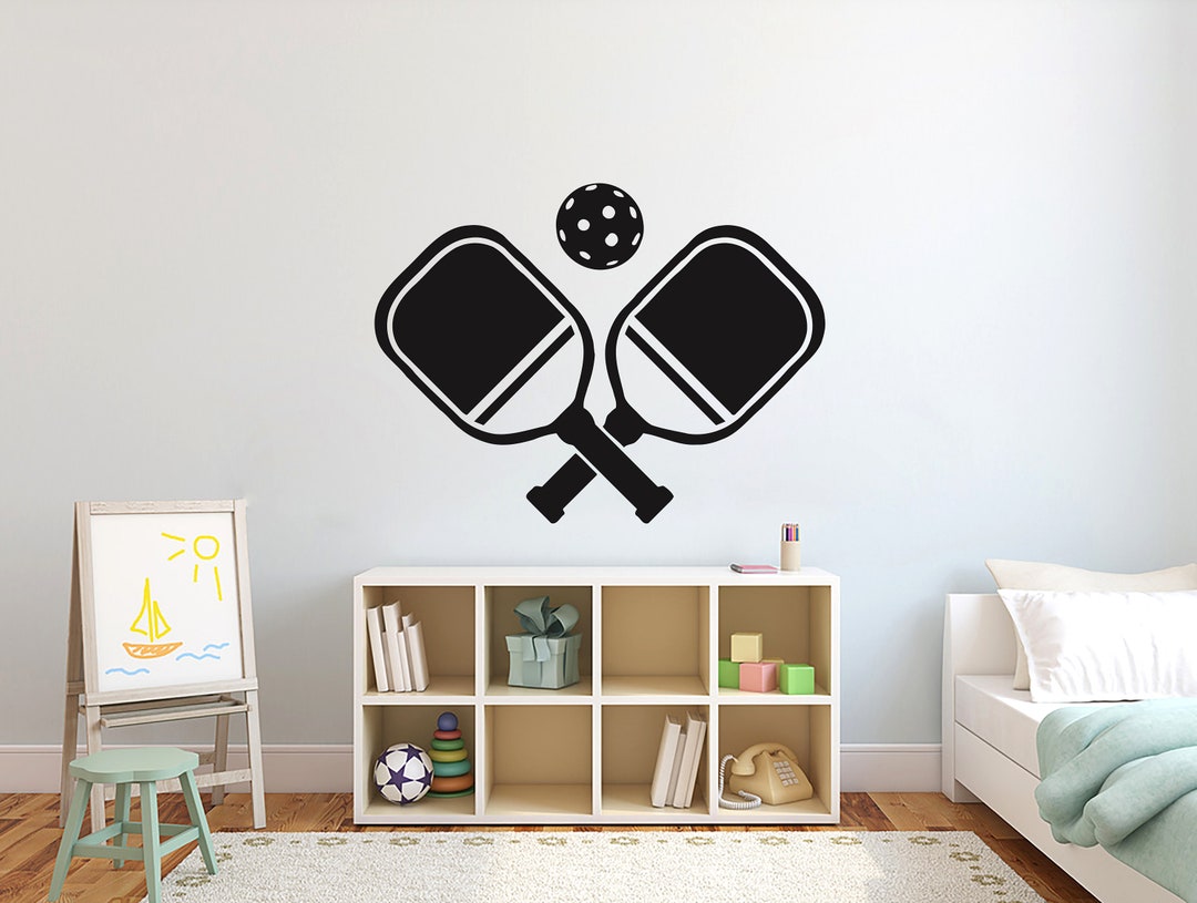 Pickleball Wall Decal Pickleball Boys Wall Decal Sport Vinyl Pickleball
