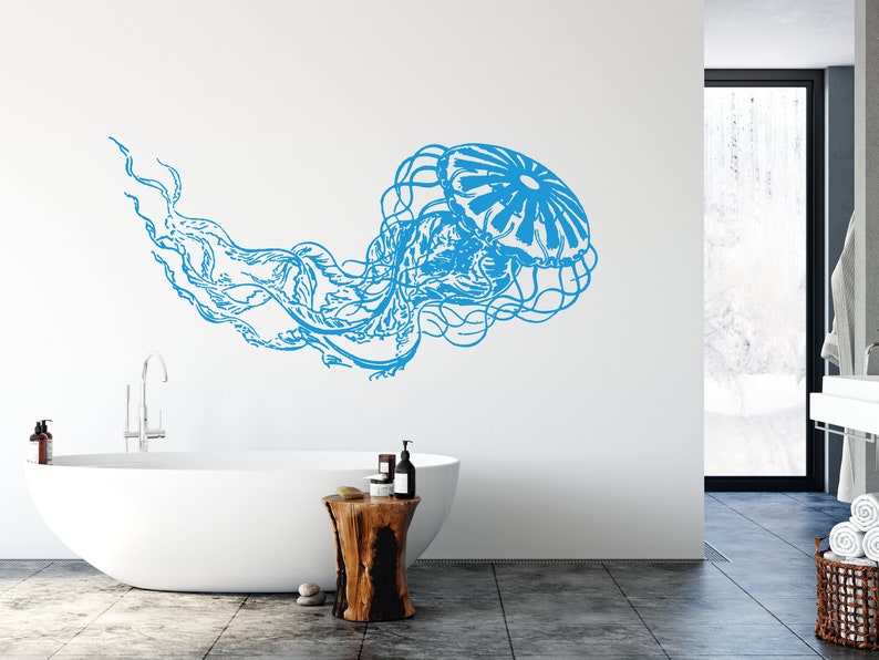 Jellyfish Wall Decal Jellyfish Wall Art Modern Wall Stickers Etsy