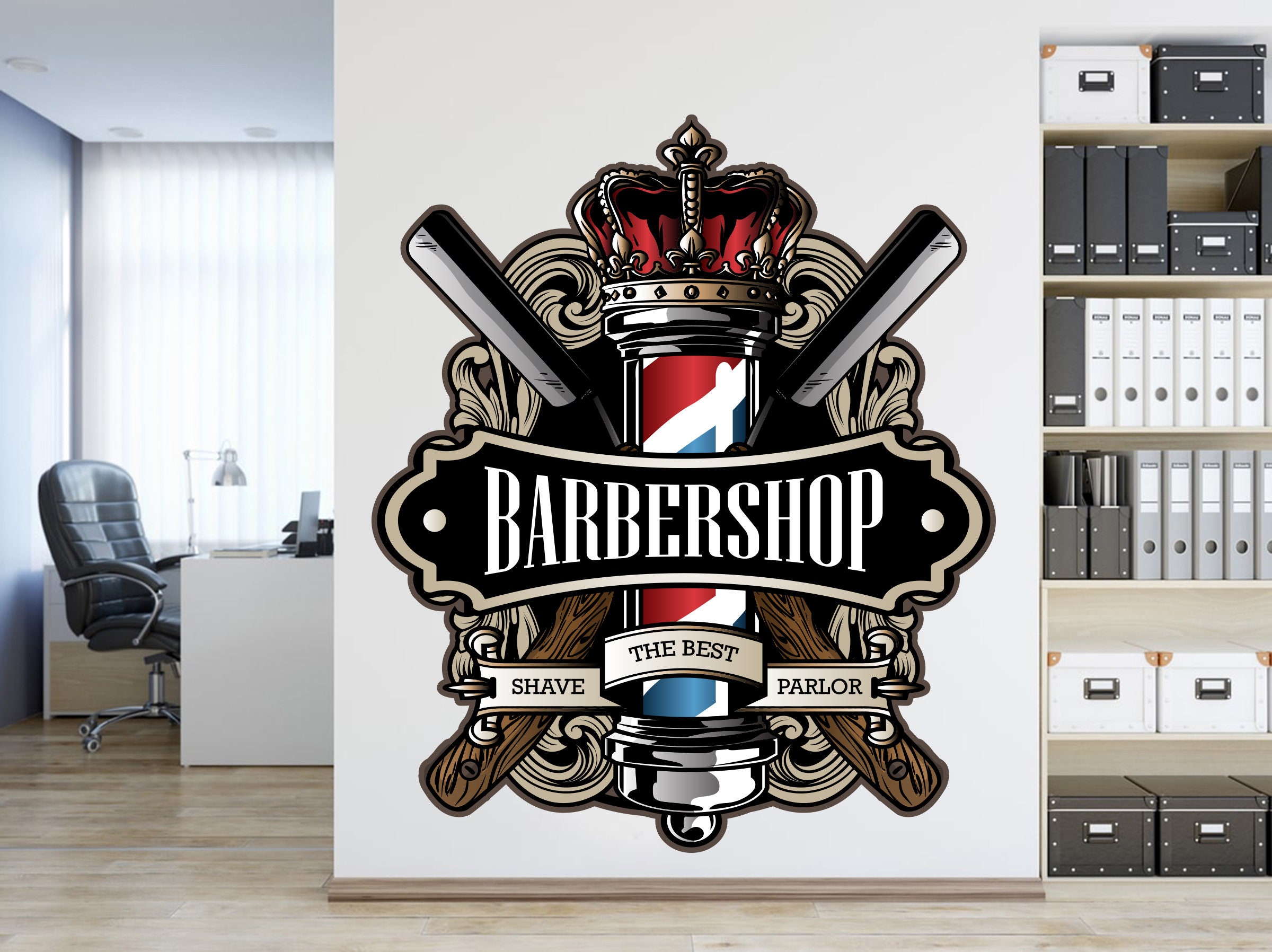 Barber Wall Decal a medida Barber Shop decoración de pared Hombre Salon  Corte de pelo de caballeros Citas de estilo Estilo Barba Cara Hipster Shave  Salon 3192ER -  México