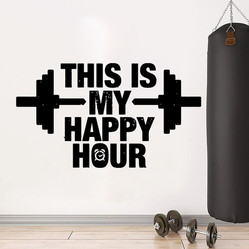 2 Large Home Gym Motivational Wall Art Decal Quotes Fitness Etsy