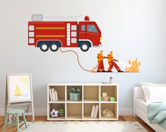 Feuerwehr Wandtattoa Feuerwehr Wandtattoa Wandtattoa Flammendeko Kinderzimmer Wandtattoa Kinderzimmer Wandsticker Wandsticker Aufkleber 4111ER