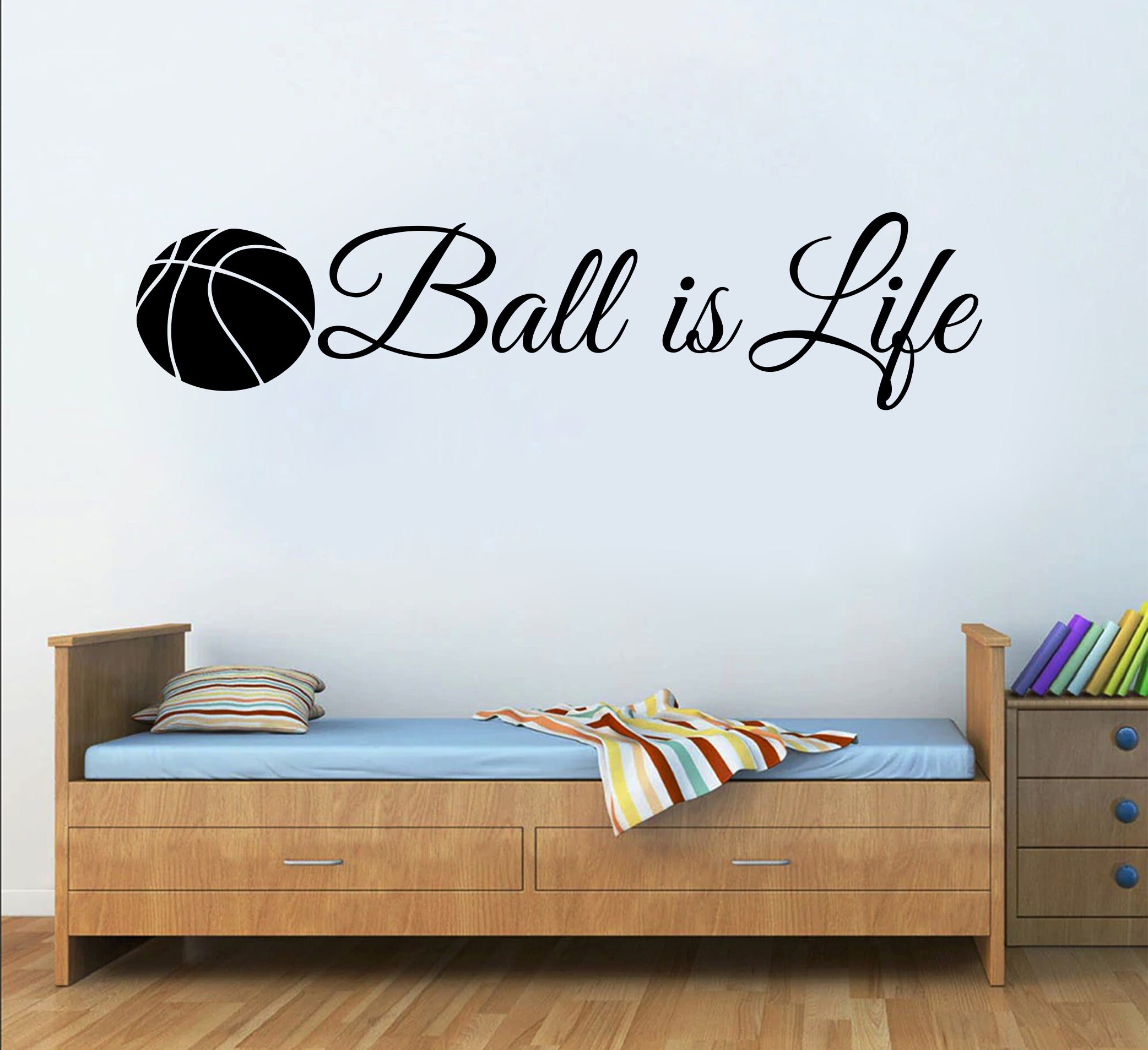 Baloncesto Custom Calcomanía pared calcomanía Sport vinilo NBA | Etsy