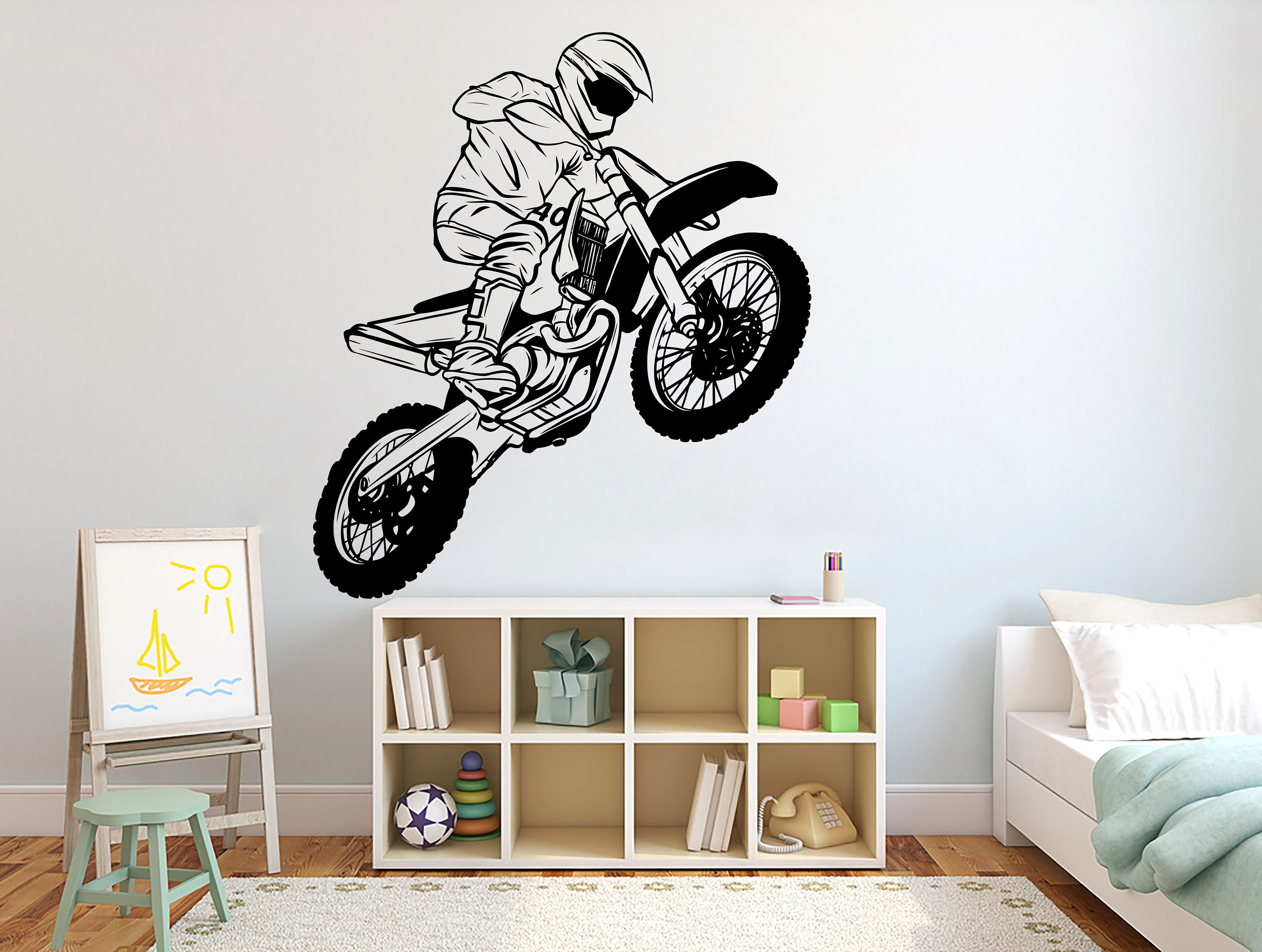 Large Motocross Wall Decal Motorcycle Wall Decor Dirt Bike - Etsy Large Motocross Wall Decal Motorcycle Wall Decor Dirt Bike - Etsy