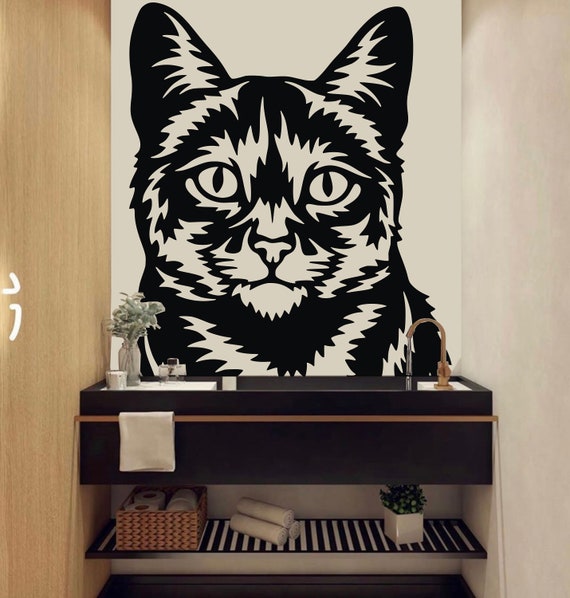 Simpatici adesivi murali per gatti Decorazioni per cani Bambini per gatti  Arte della parete del gatto