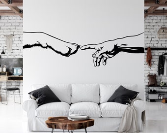 Hand und Pfote Wand Aufkleber Dad Hund Dekor Hunde Kunst Aufkleber Hundeliebhaber Tiere Wandtattoo Hund Wand Badezimmer Wandaufkleber Aufkleber Vinyl 4537ER