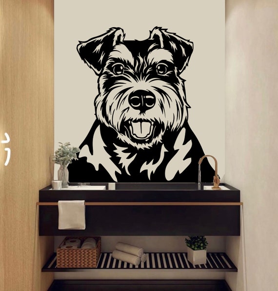 Schnauzer Hunde Wandtattoa Hunde deko Hund Kinder Hunde Wanddeko  Wandtattoal Hundeliebhaber Tiere Wandtattoal Hunde wandtattoa Aufkleber  Aufkleber 4136ER -  Schweiz