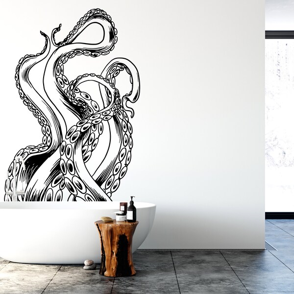 Octopus Wall Decal Etsy