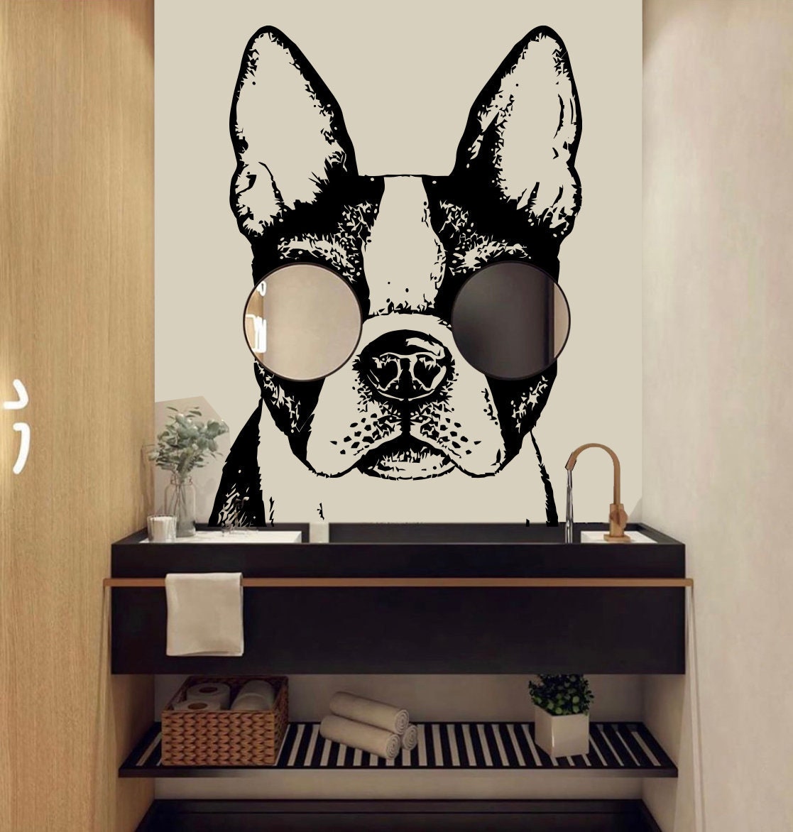 Vinyl Decal Pretty Teen Girl With Dog Room Decor Wall Stickers (ig3518)