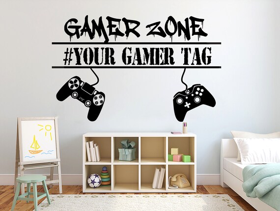 Gamer Wall Sticker, Game Zone, Loading, Gamer, Wall Stickers, Wall Decals, Gamer  Decals, Gaming Room, Gift, Gamer Wall Decal, Gamer Decor 