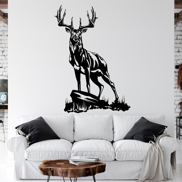 Deer Wall Decal Etsy