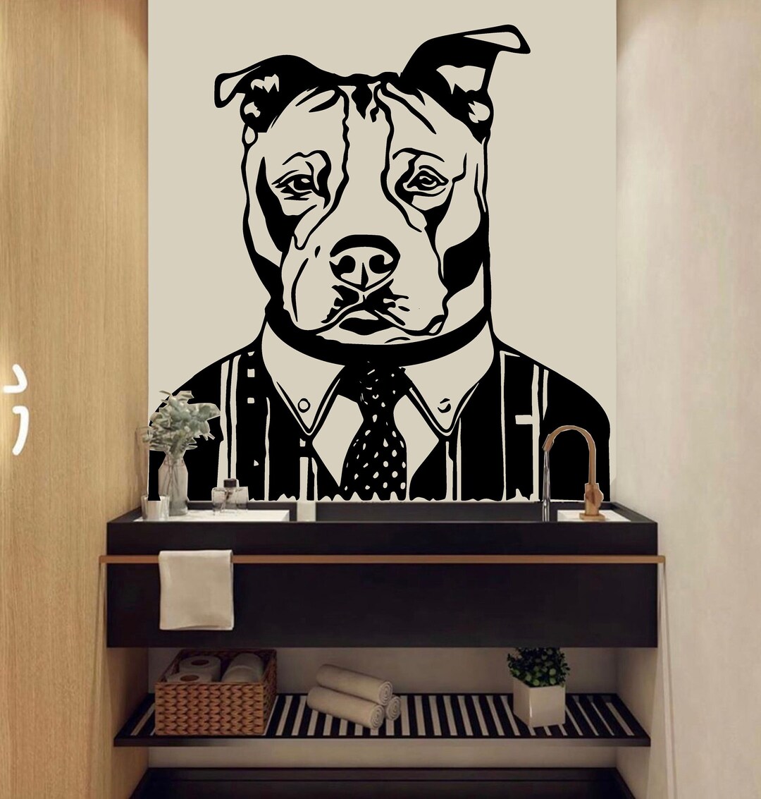 Pitbull Hunde Wandtattoa Hunde deko Hund Kinder Hunde Wanddeko Hunde  Wanddeko Hundeliebhaber Tiere Anime Wandtattoal Hund Wandtattoa Aufkleber  Aufkleber 3899ER - .de