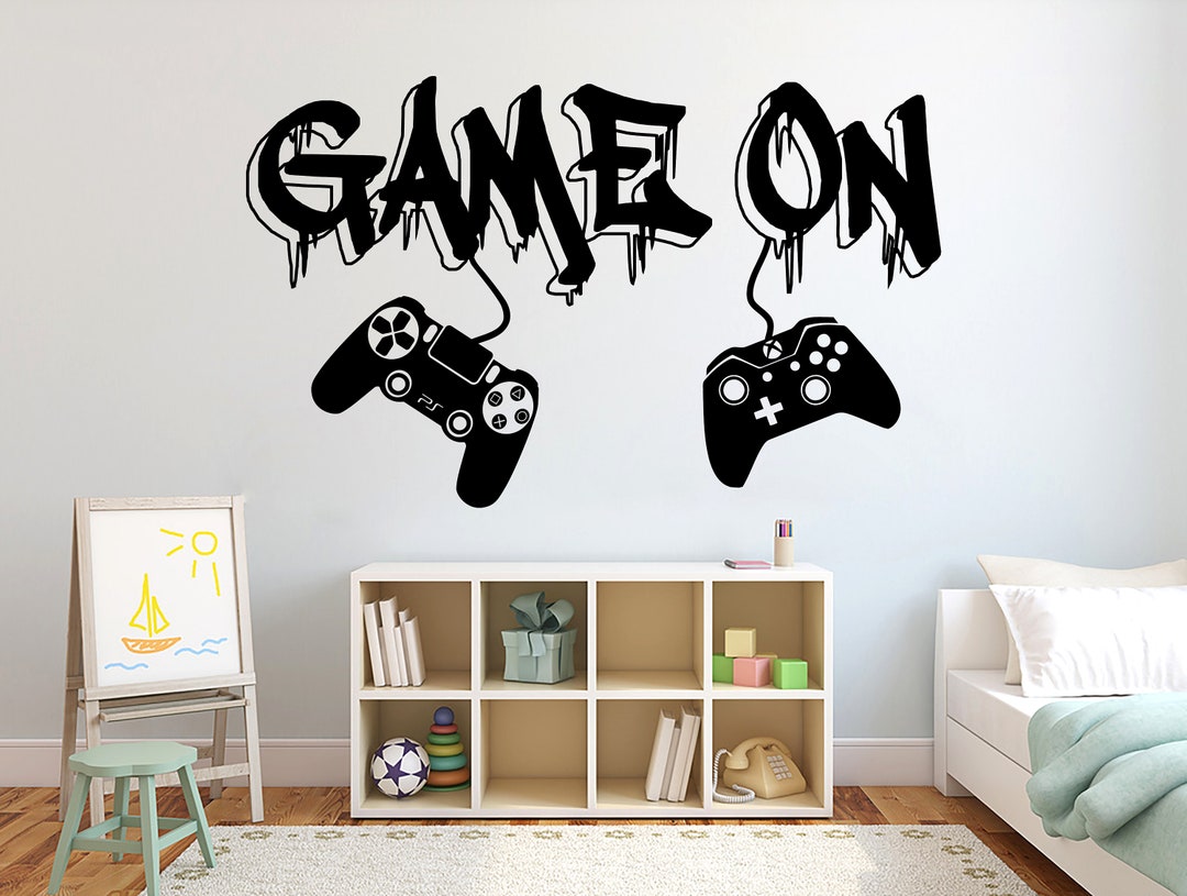 Gamer Wall Decal Loading Controller Video Game Wall Decals Gamer Wall
