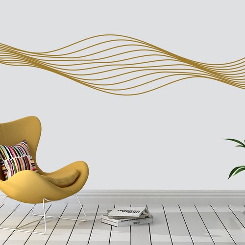 Line Twist Wall Decal Swirl Wall Art Line Decor Line Wall Etsy