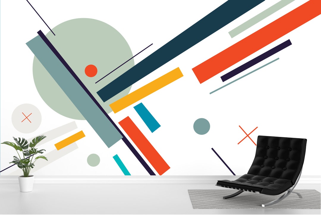 Colorful Geometric Wall Decal Geometric Shapes Wall Decal Shape Decal