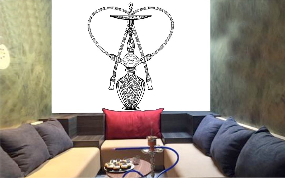 Hookah Wall Decor Hookah Lounge Bar Hookah Decals Hookah Shop Shisha