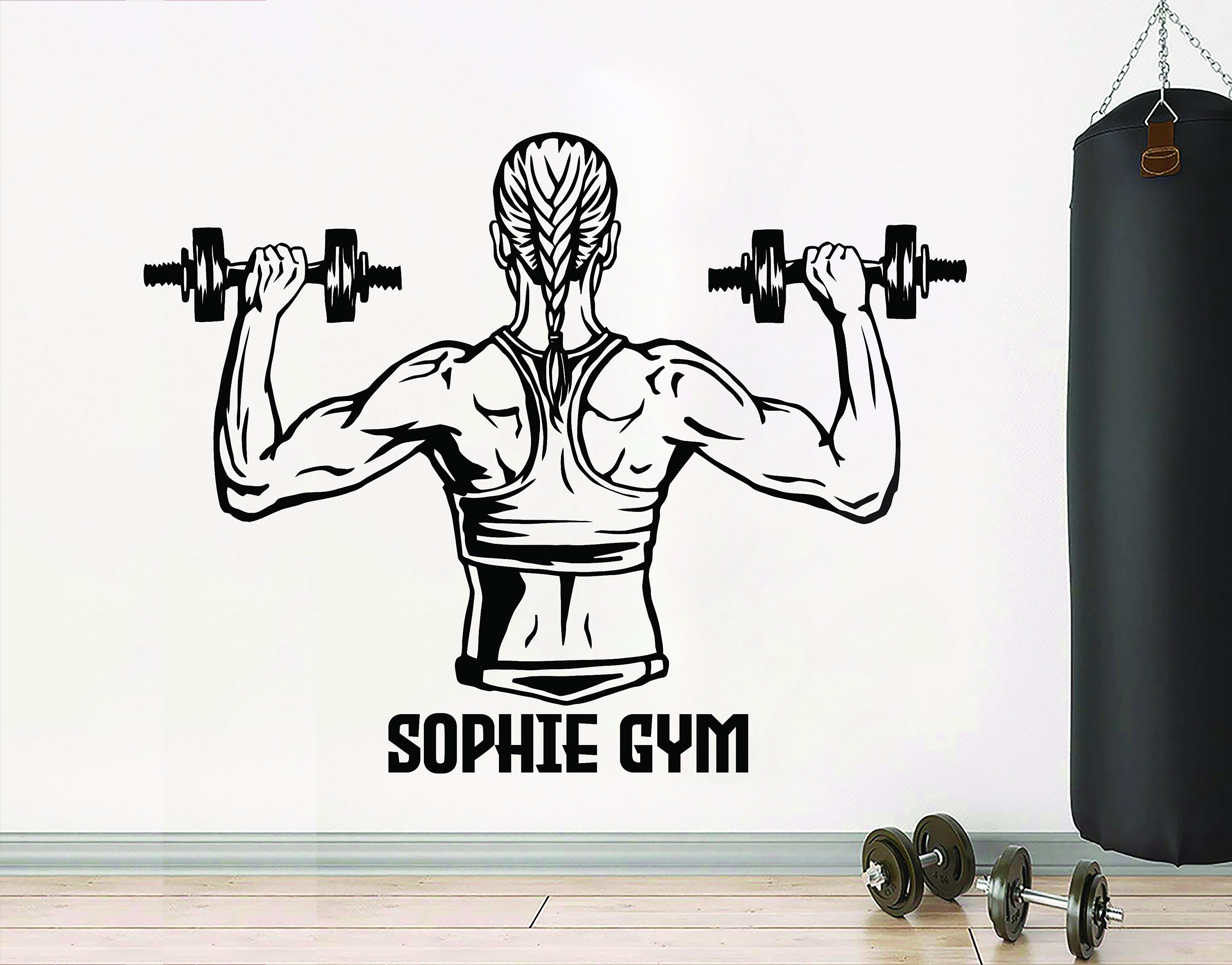 Gym Wall Decal Strong Girl Power Fitness Quote Decor Workout - Etsy Canada Gym Wall Decal Strong Girl Power Fitness Quote Decor Workout - Etsy Canada
