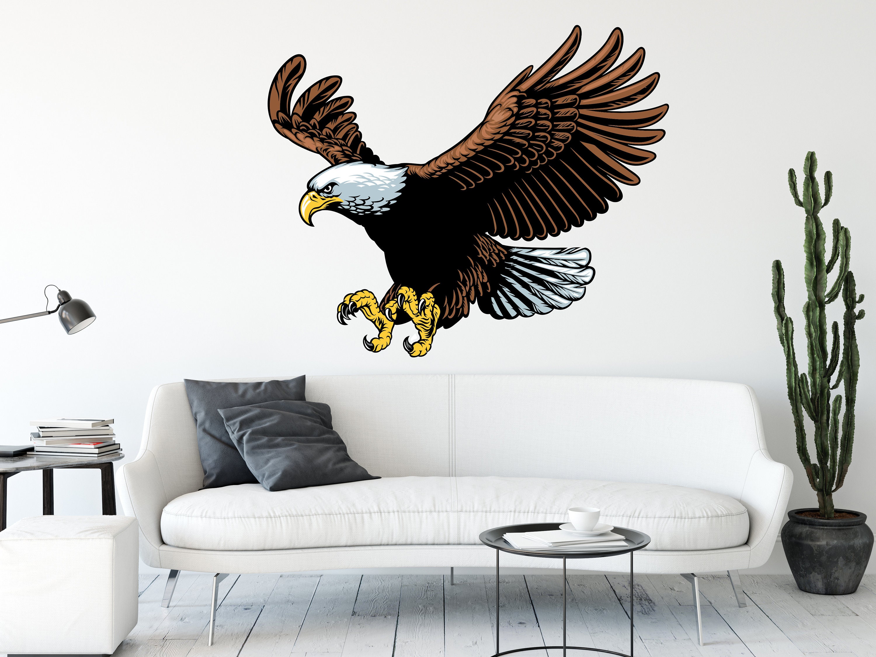 Eagle Wall Decor Wild Eagle Decals Eagle Art Wall Art Eagle Etsy