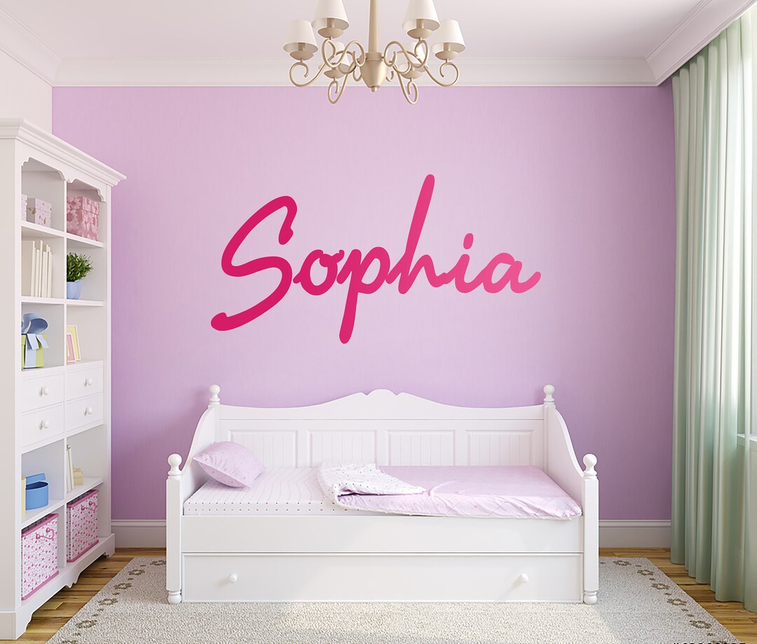 Personalized Name Wall Decal Custom Wall Sticker, Kids Name Sign ...
