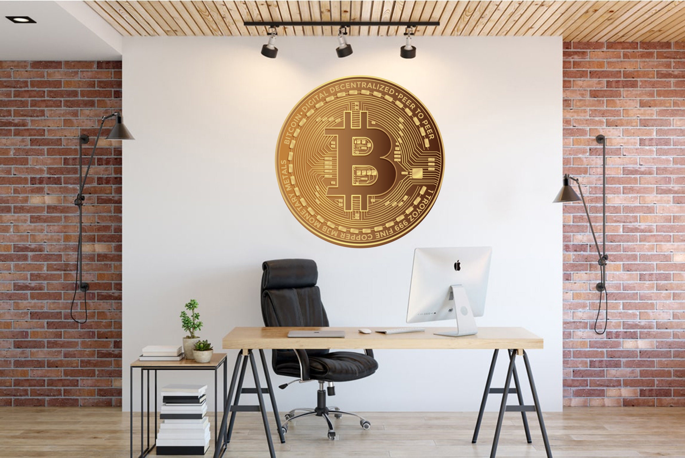 bitcoin wall art stickers bitcoin billionaire hint aim high