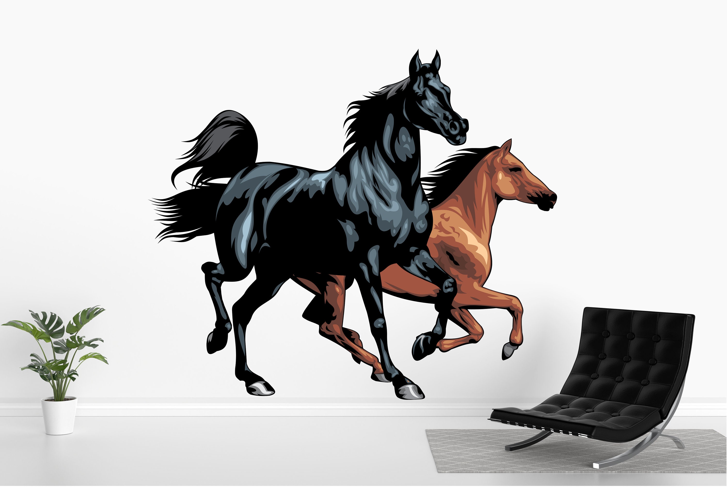 Beautiful Horse Wall Decal Horse Wall Sticker Horse Wall Etsy UK