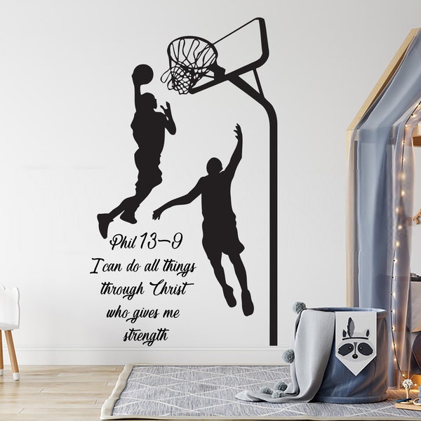 Basketball Player Wall Decals Etsy