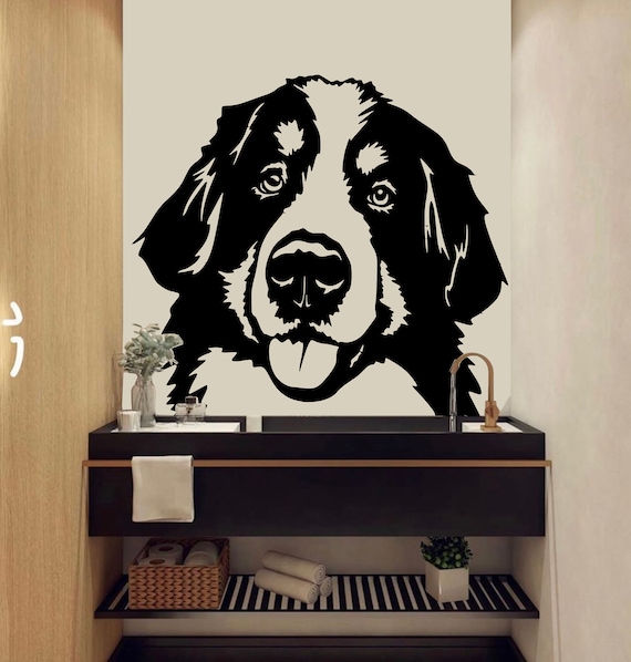 Berner Berghund Wandtattoal Hunde deko Hund Kinder Hund Wanddeko  Hundeliebhaber Tiere Wandtattoal Hunde Wandtattoa Aufkleber Aufkleber  4122ER - .de