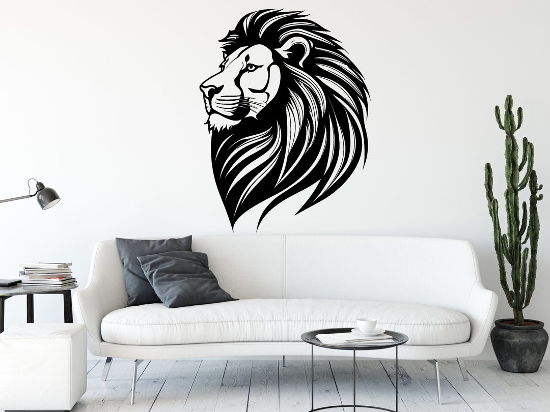 Lion Wall Decor, Lion Wall Decals, Lion Wall Art, Lion Wall Vinyl Lion