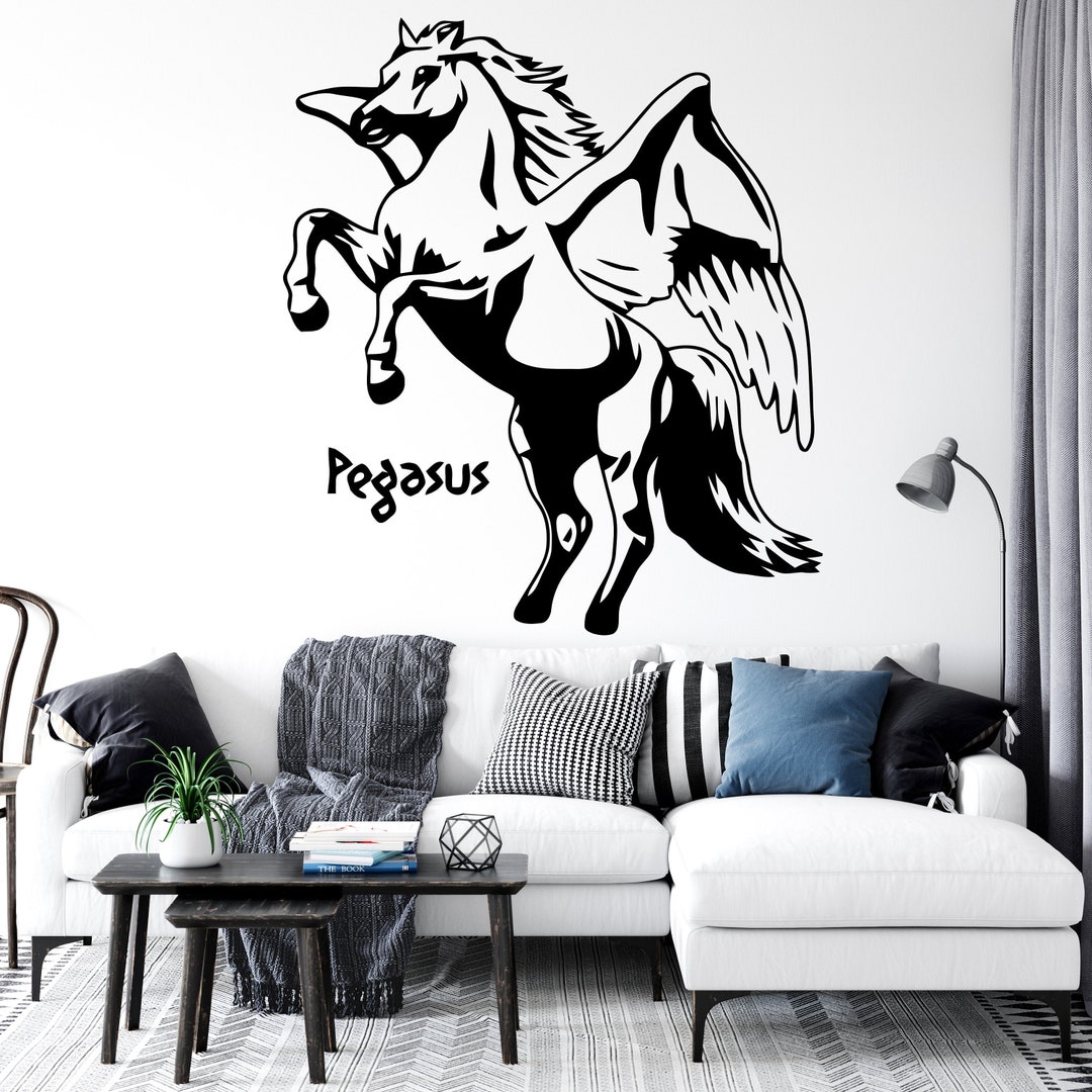 Greek Mythology Wall Decal, Pegasus Wall Decal, Ancient Wall Art, Greek