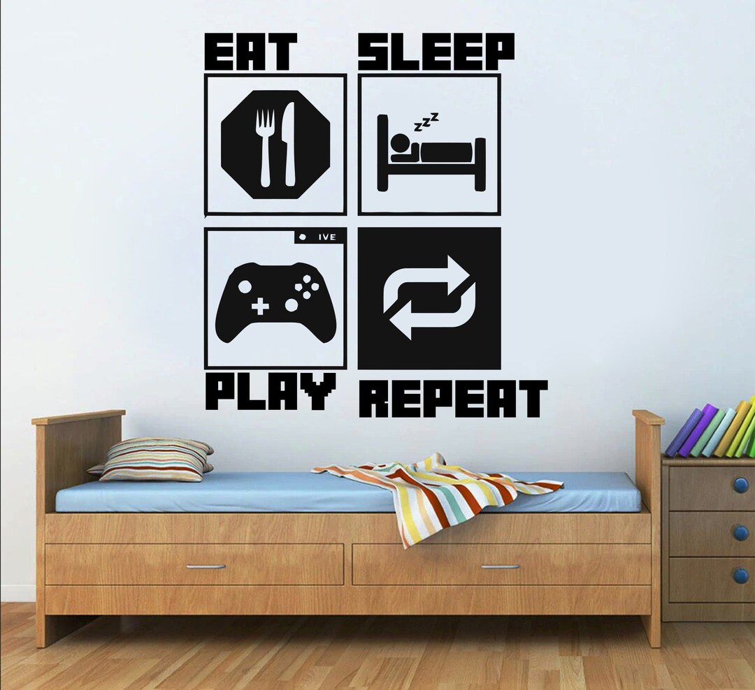 Gamer Wall Decor Custom Controller Decal Video Game Wall Decals ...