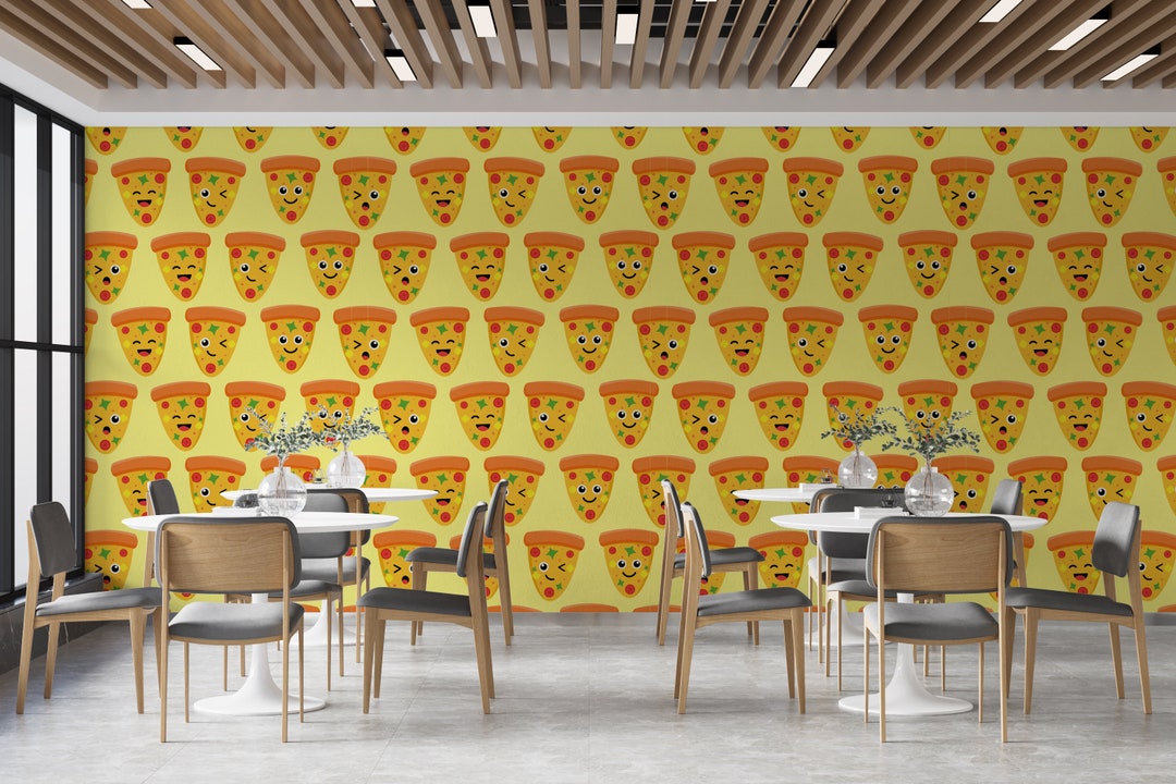 Pizza Peel and Stick Wallpaper Pizzeria Wallpaper Wall Decor Pizza