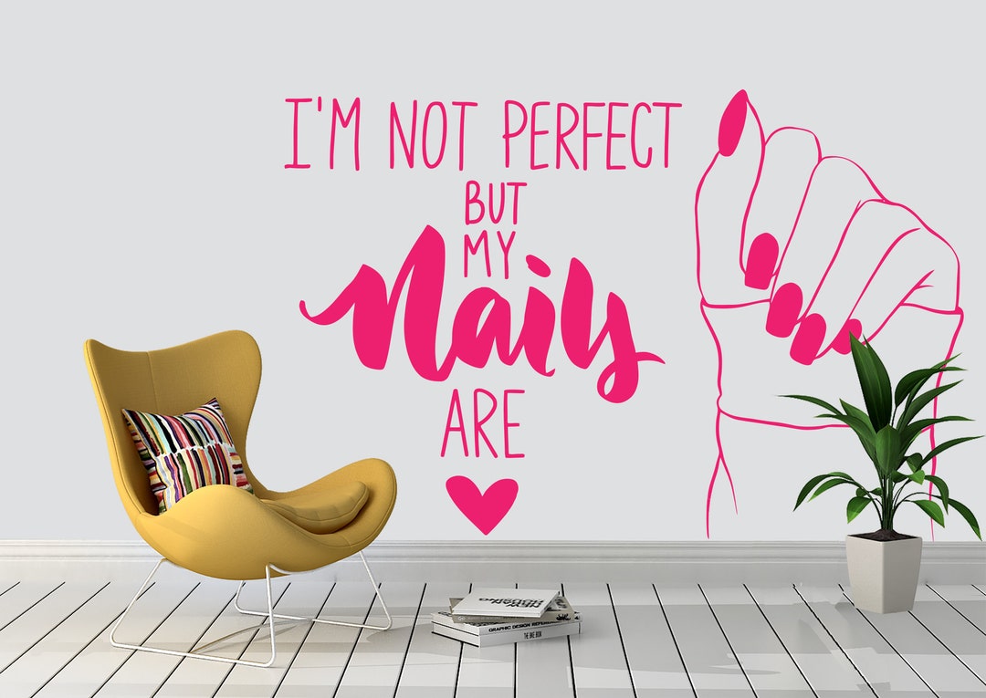 Nail Wall Decal Nail Polish Wall Art Girl Nail Salon Art Beauty Salon