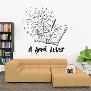 Books Wall Art Books Decor Bookshelves Vintage Decorative Books Lover Stickers Quote Wall Decal Craft Books Bookshelf Store Education 1050ER