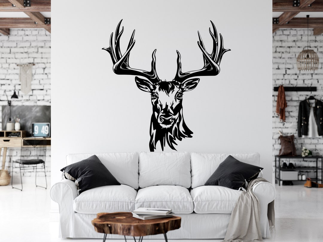 Deer Wall Decal Deer Hunting Wall Art Deer Wall Decal Elk Wall Art Deer ...