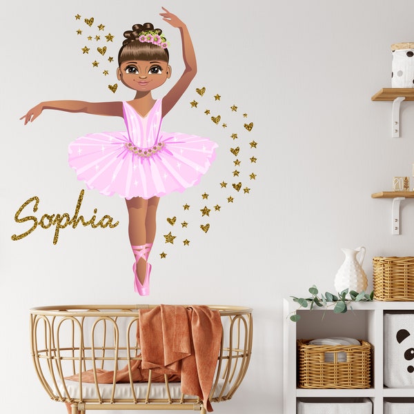 Ballerina Wall Decal, Dance Wall Decor, Personalized Decal, Girls Room Decor, Ballet Decor, Ballerina Decor, Girls Room, Girls Gifts 3545ER