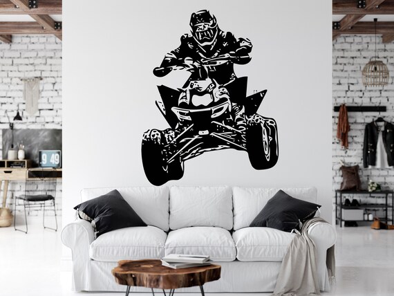 Quad bike Off Road Moto Sport Wall Art Sticker Dirt ATV Quad bike Off Road Moto Sport Wall Art Sticker Dirt ATV