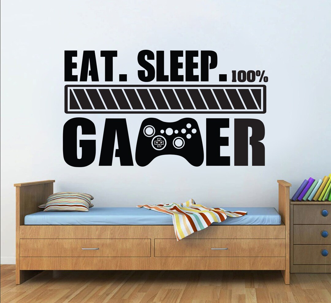 Gamer Wall Decor Custom Controller Decal Video Game Girl Boy Room Gifts ...
