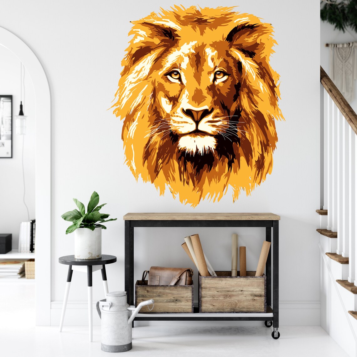 Lion Wall Decal Lion Wall Sticker Lion Wall Decor Lion | Etsy